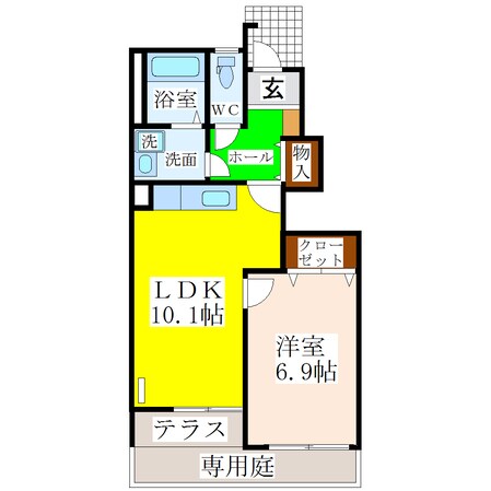 筑後船小屋駅 徒歩24分 1階の物件間取画像